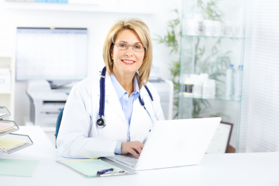 female doctor smiling